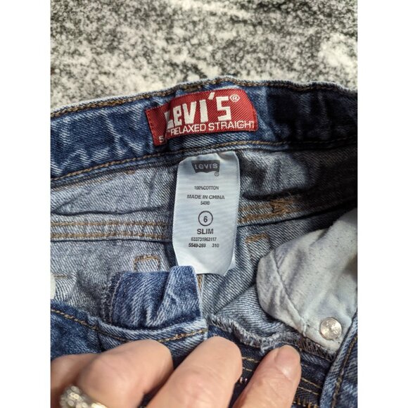 Levi's 549 Kids Boy's Relaxed Fit Straight Leg Denim Jeans Size 6 Slim - Picture 6 of 7